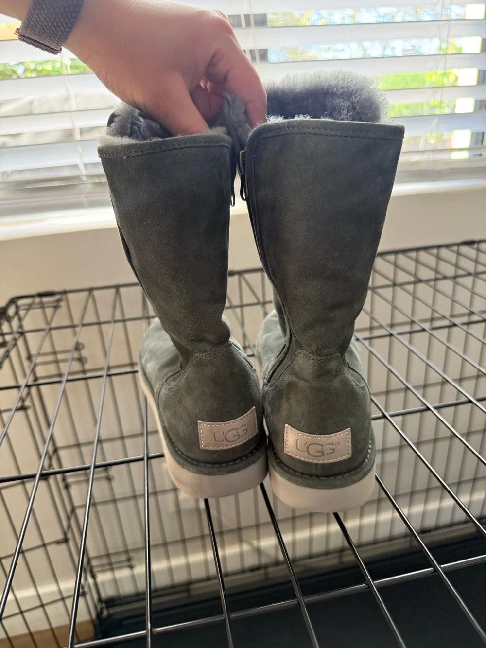 UGG Women's Mid-Calf Suede Boot in Gray
